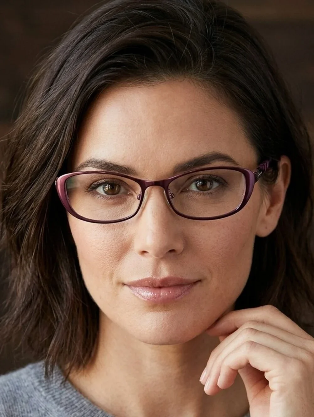 Banana Republic Aneta 0RU6‎ Plum Purple Rectangular Eyeglasses Frames 51-16-135